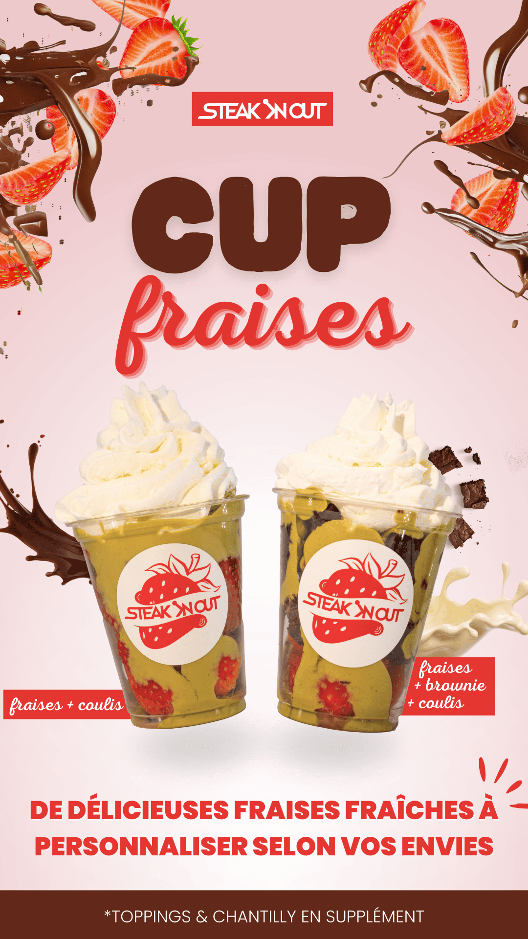 CUP DE FRAISES borne